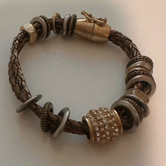 100% positive feedback RARE CHICO'S BISMA Braided Multi strand Chunky Bracelet - Picture 5 of 10